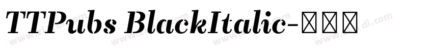 TTPubs BlackItalic字体转换